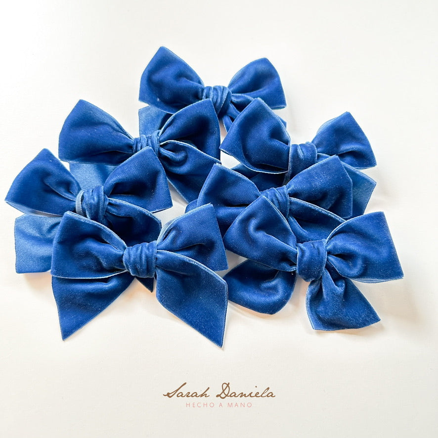Lazos de Cinta de Terciopelo - Azul