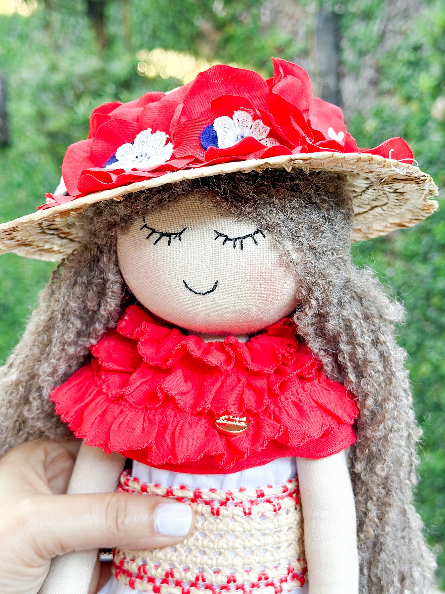 Muñeca dominicana Hecha a Mano -Cabello Rizo