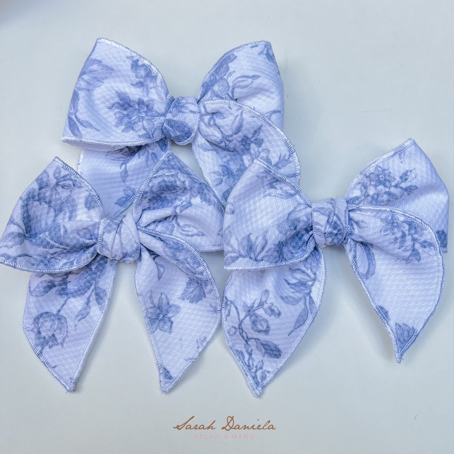 Lazos de Tela - Blanco con Gris