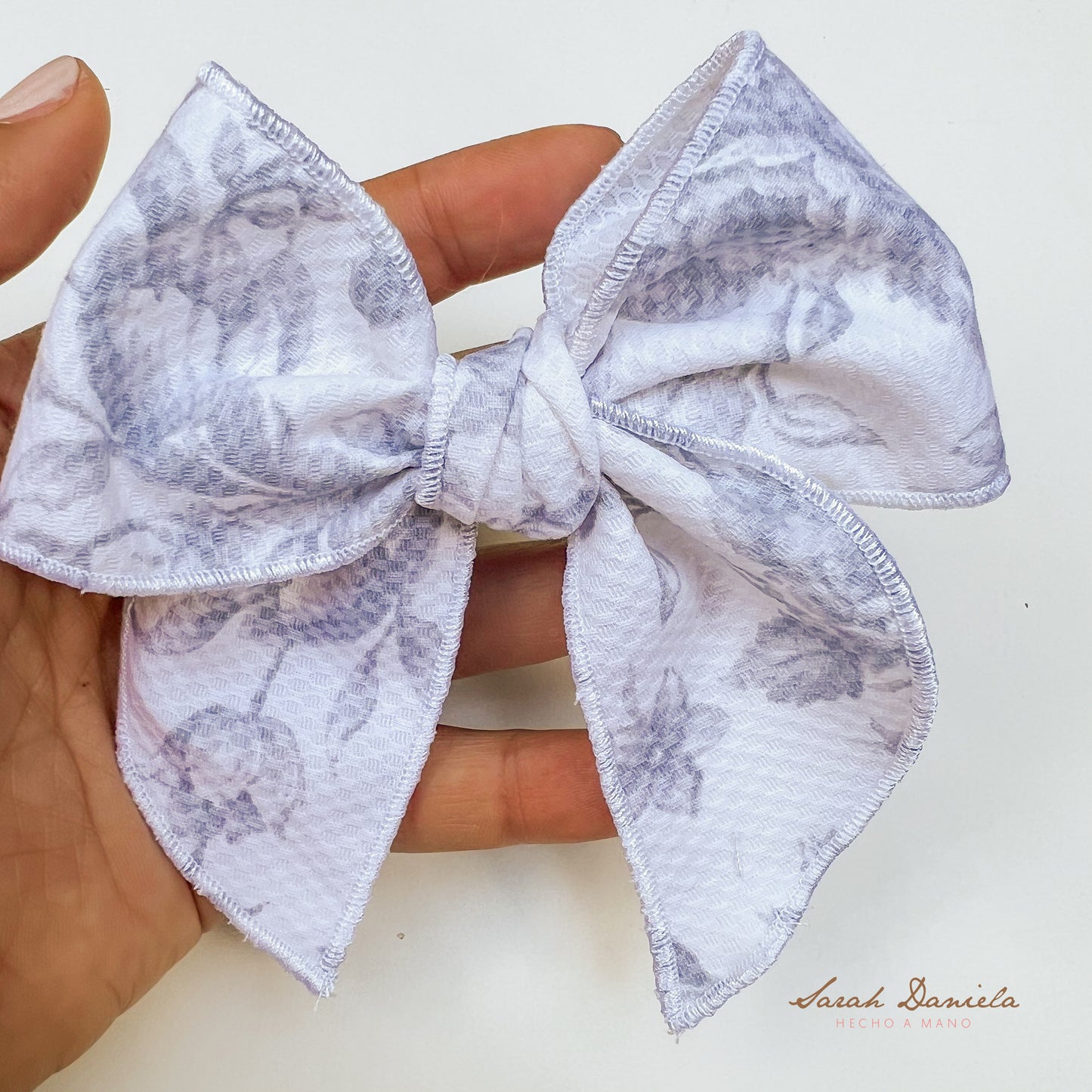 Lazos de Tela - Blanco con Gris