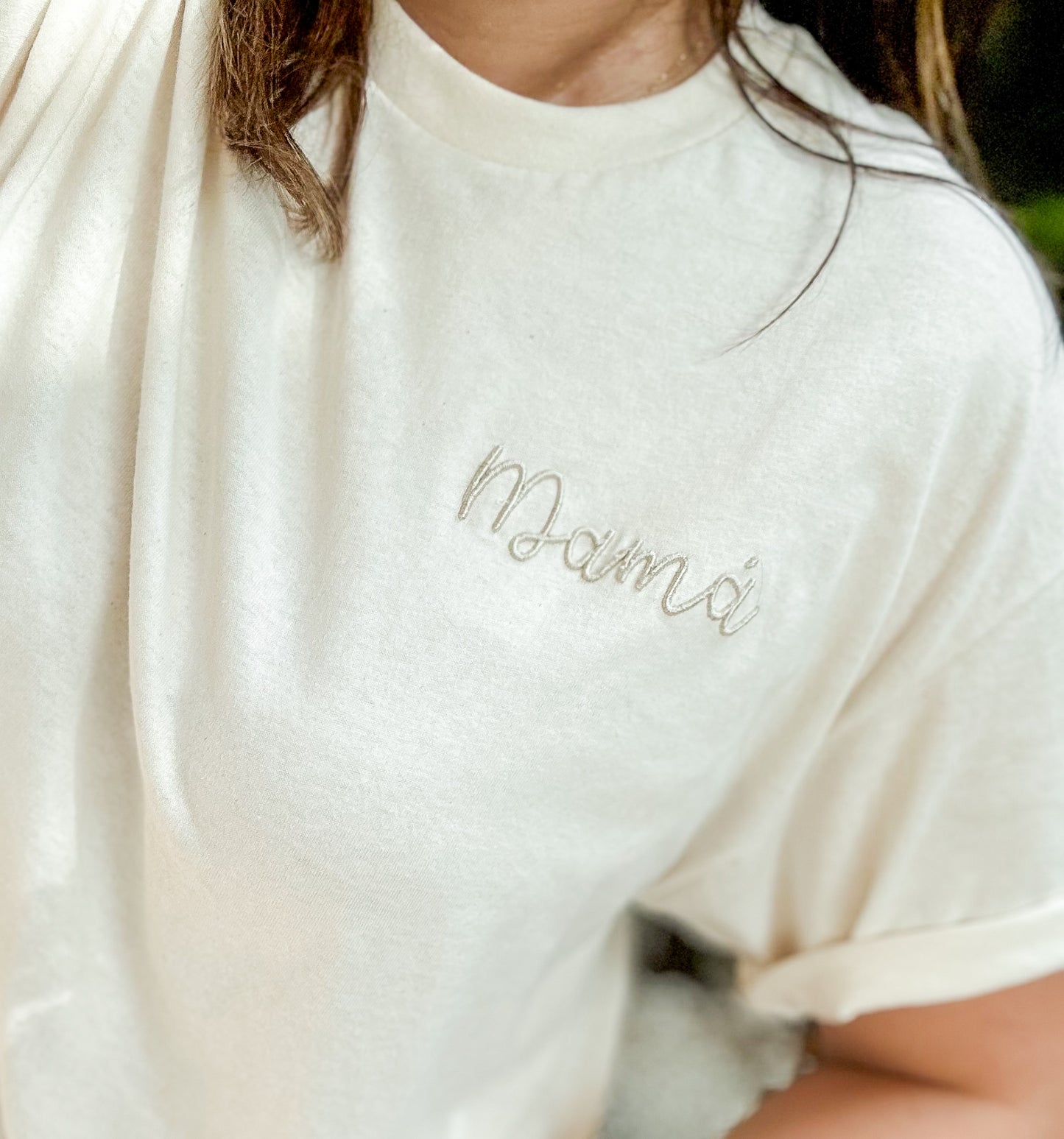 T-shirt con bordado 3D para mamá