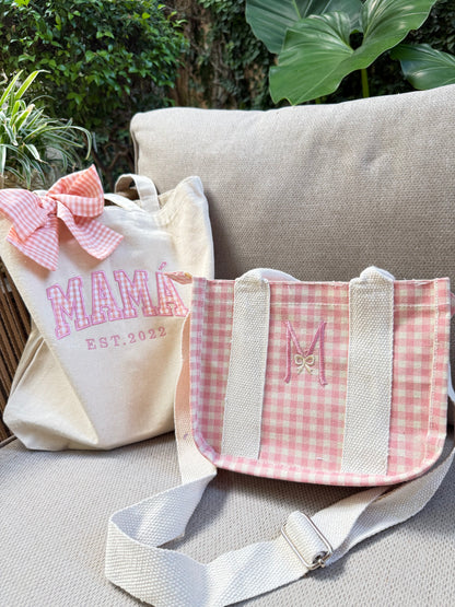 Bolso con Bordado mami e hija