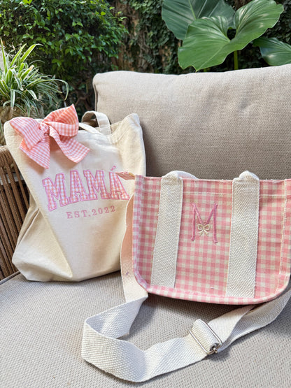 Bolso con Bordado mami e hija
