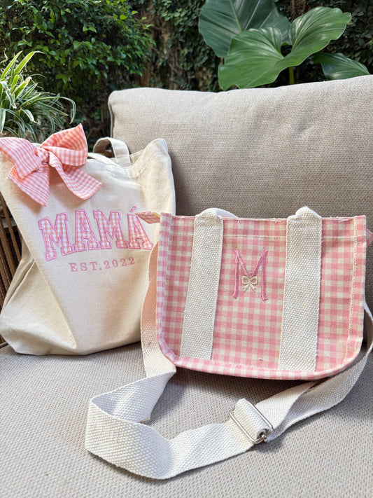 Bolso con Bordado mami e hija