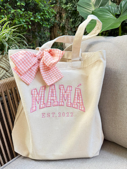 Bolso con Bordado mami e hija